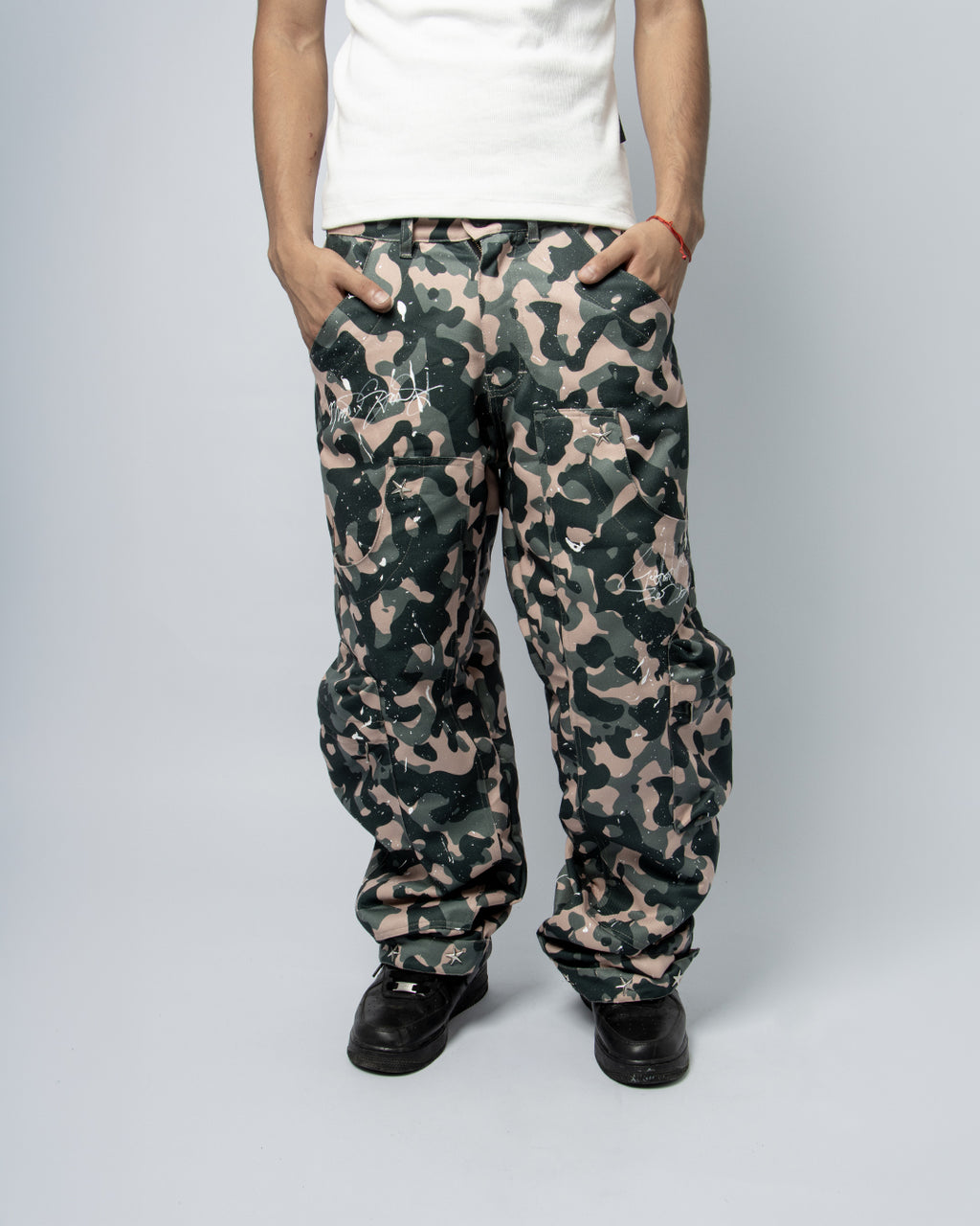 PINK MILITARY BAGGY PANTS