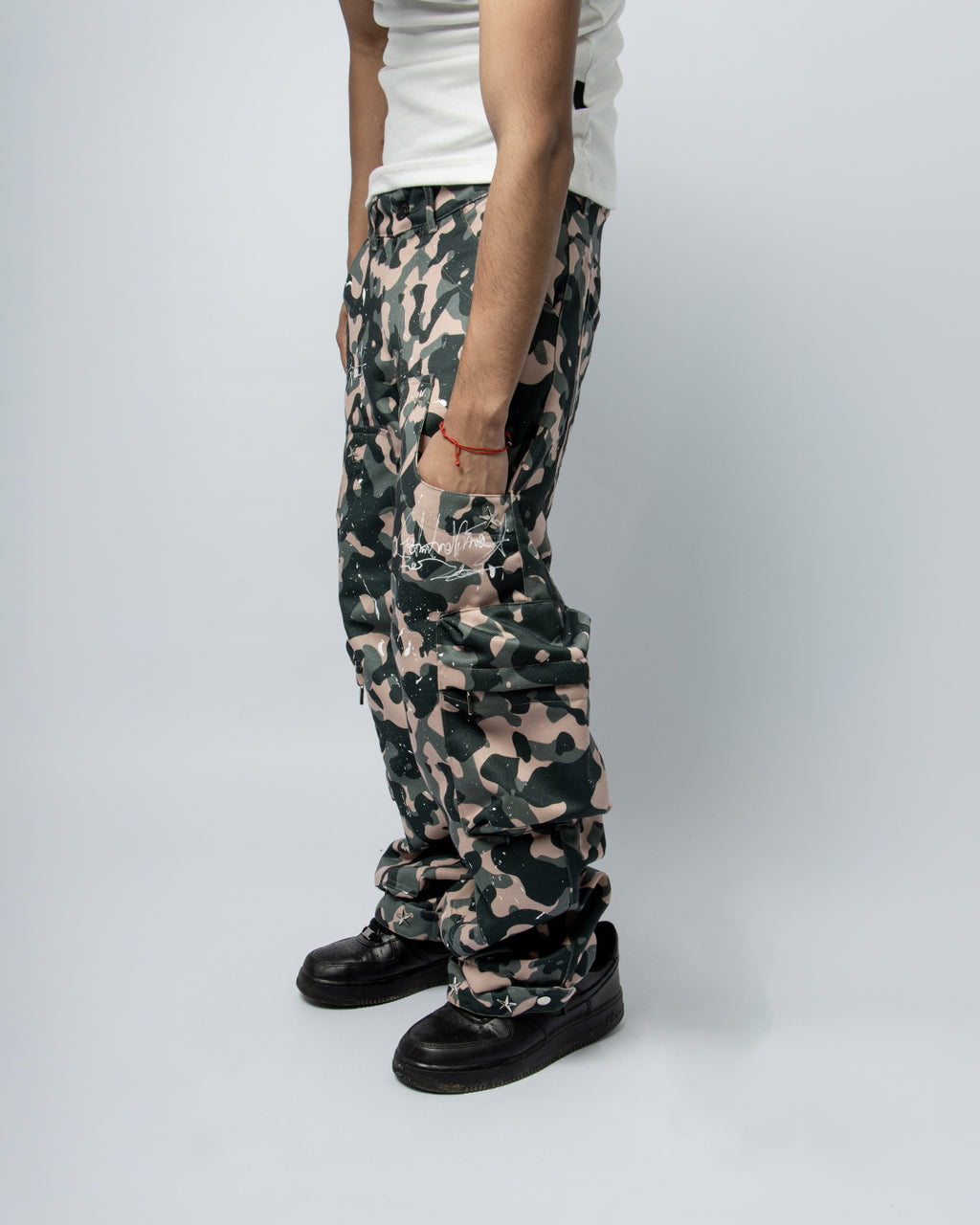 PINK MILITARY BAGGY PANTS