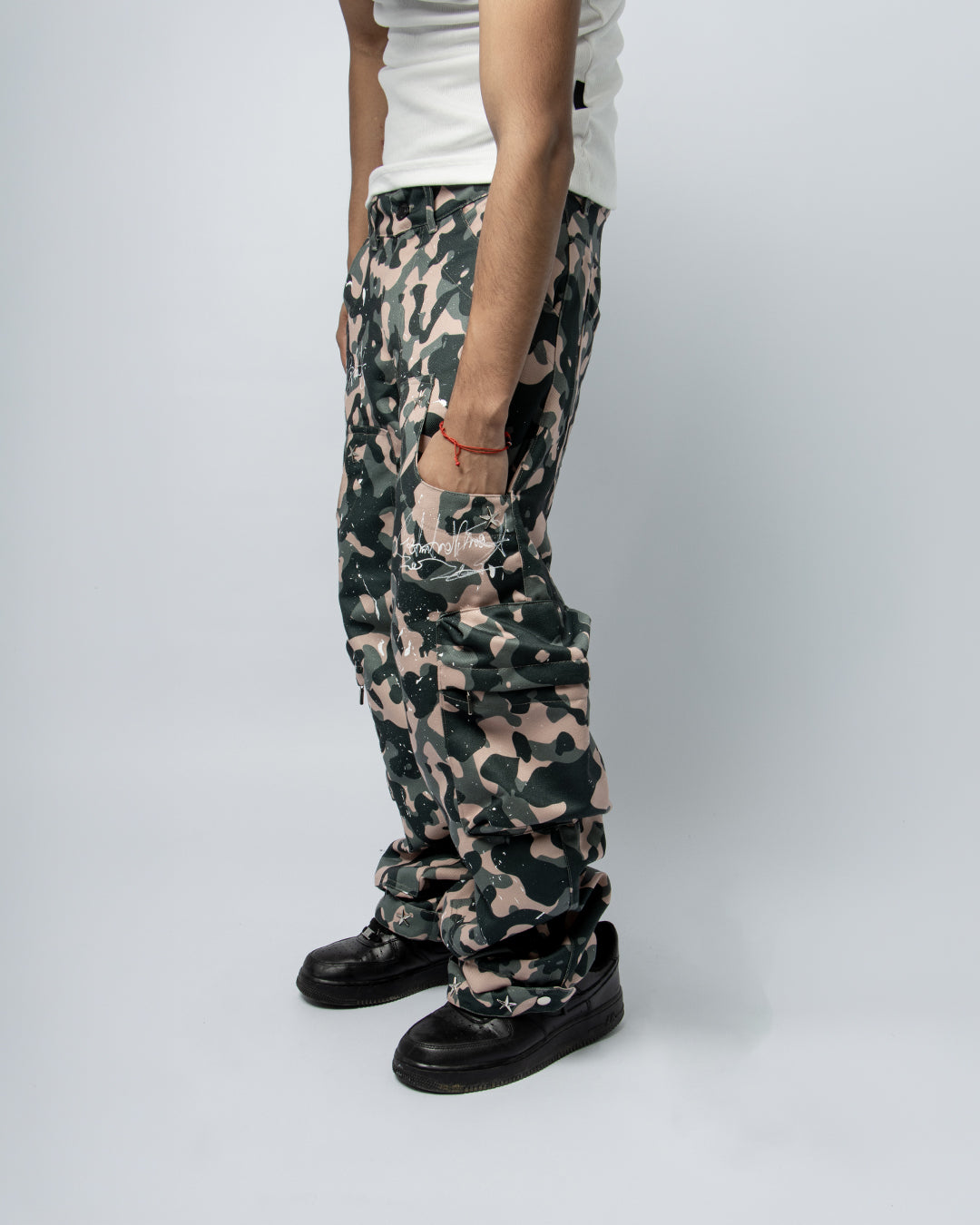 PINK MILITARY BAGGY PANTS