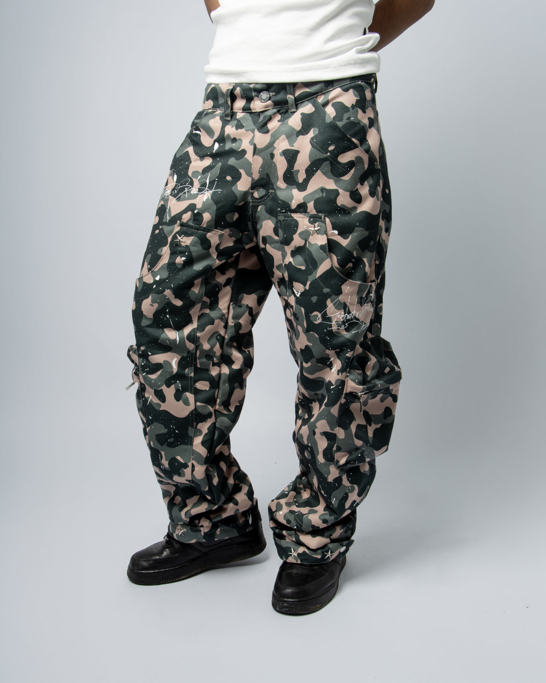 PINK MILITARY BAGGY PANTS