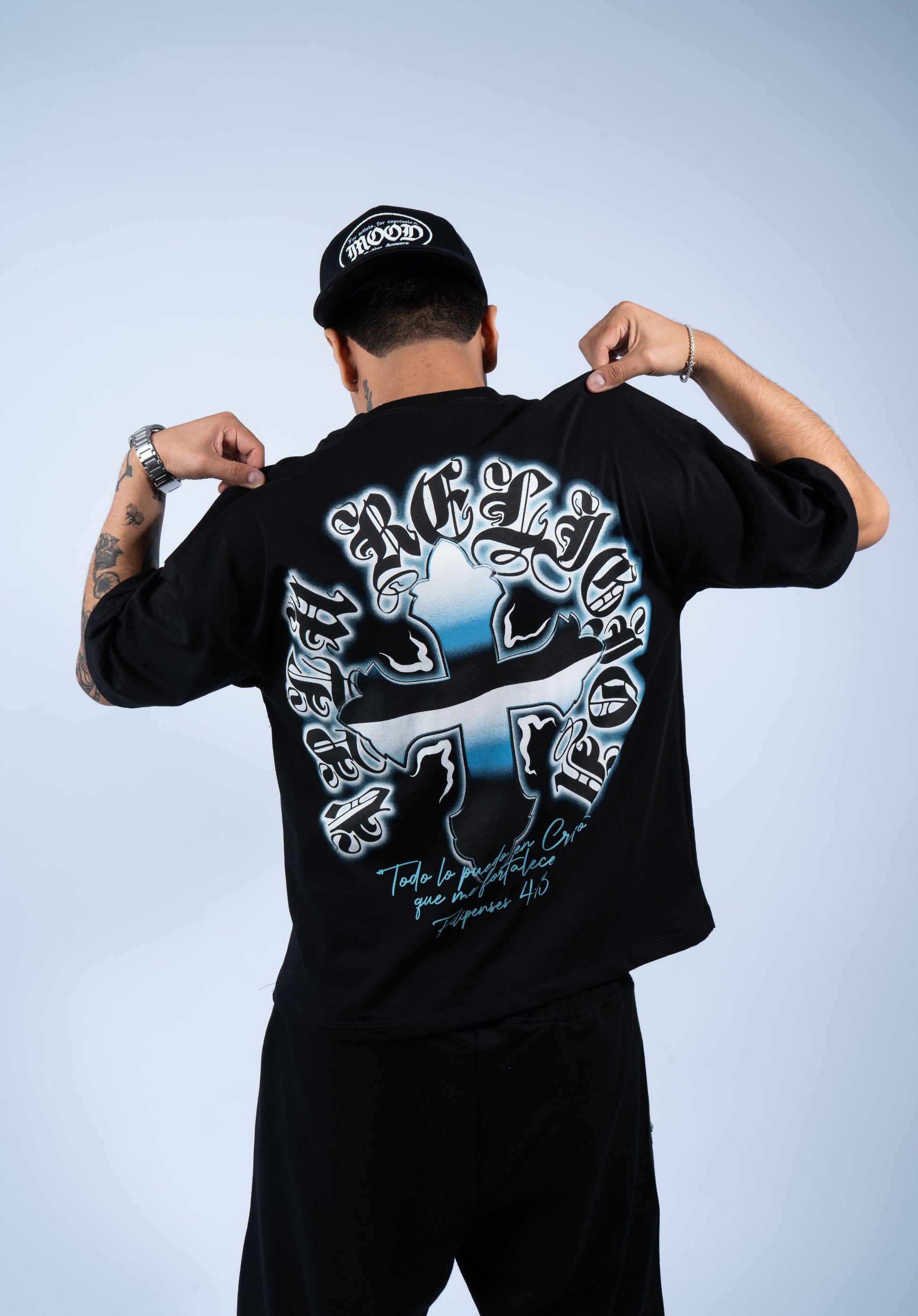 Blessd Hot Turquoise/Black T-Shirt