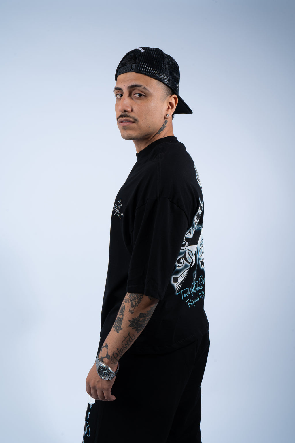 Blessd Hot Turquoise/Black T-Shirt