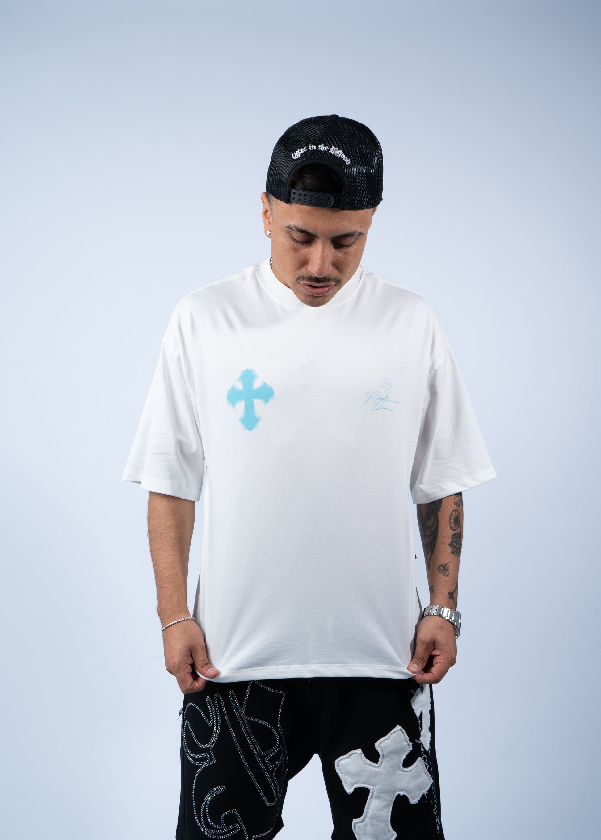 Blessd Hot Turquoise/White T-Shirt
