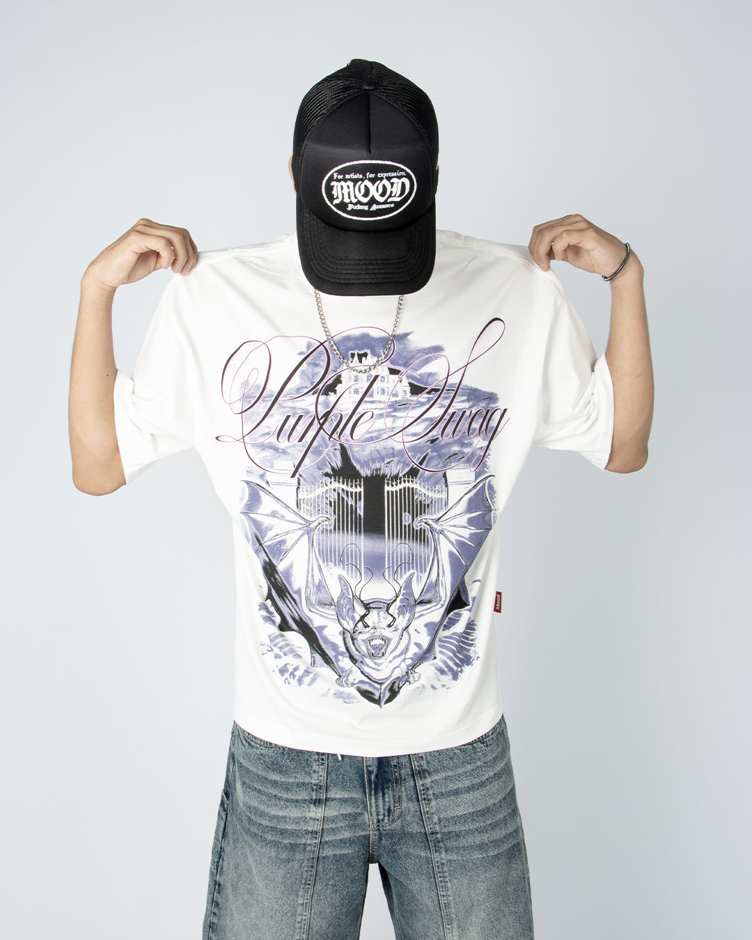 PURPLE SWAG BOXY TEE