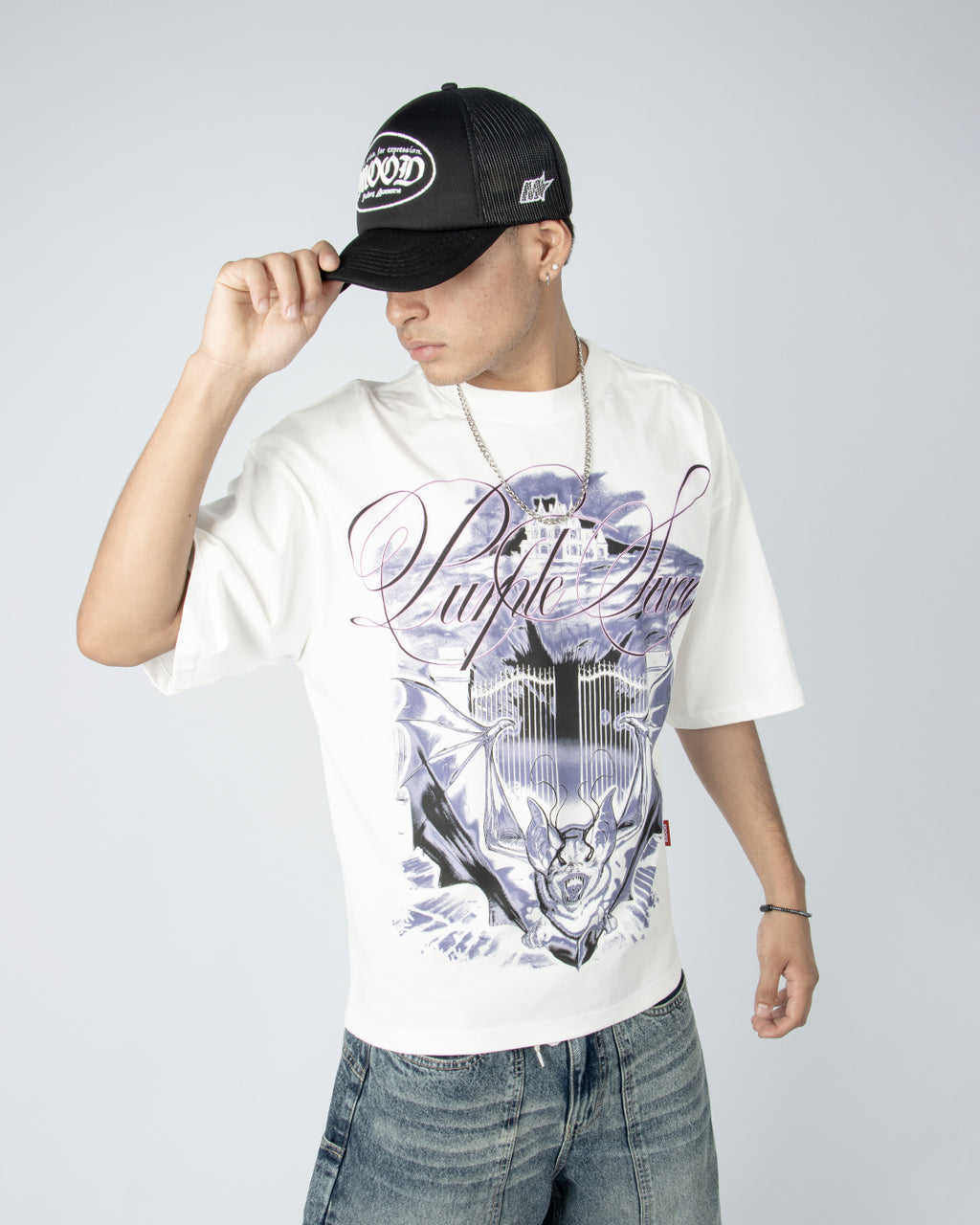 PURPLE SWAG BOXY TEE
