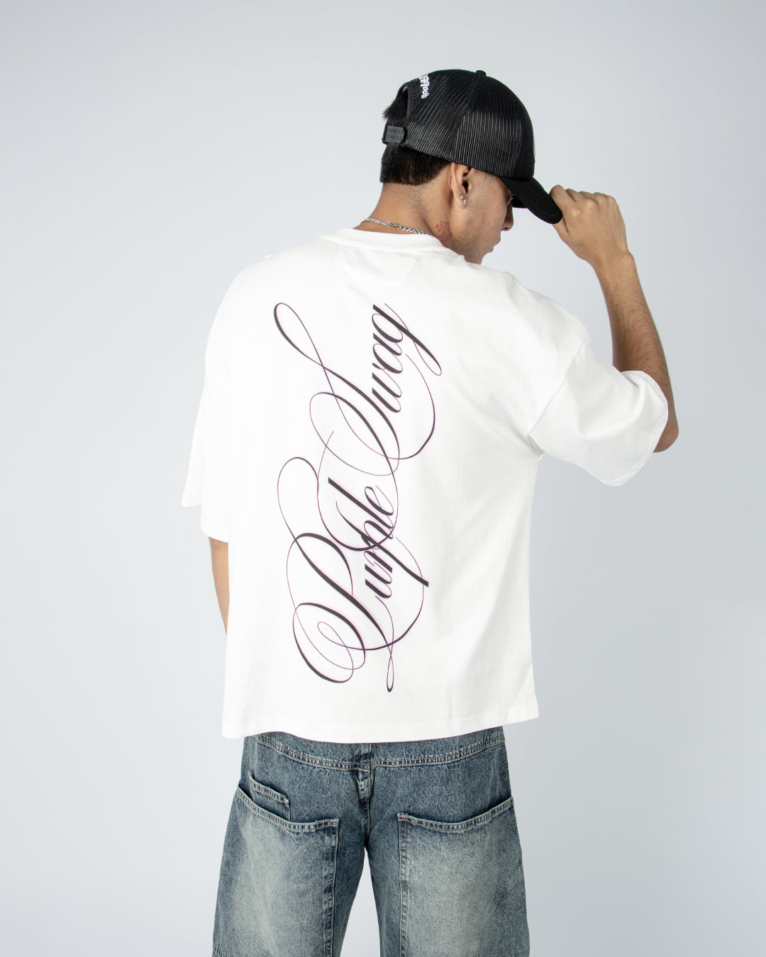 PURPLE SWAG BOXY TEE